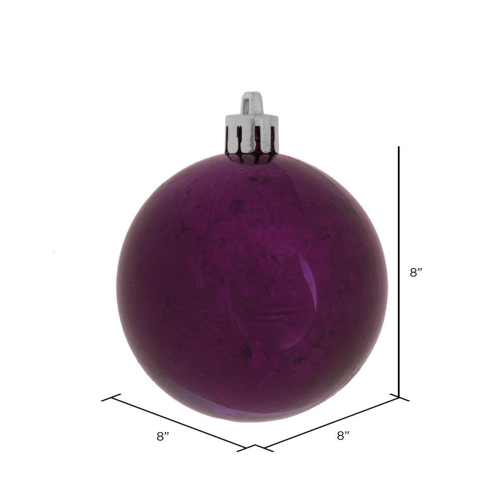 Vickerman 8" Plum Shiny Mercury Ball Ornament