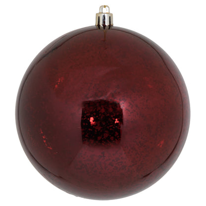 Vickerman 4.75" Burgundy Mercury Ball Ornament 4 per Bag.