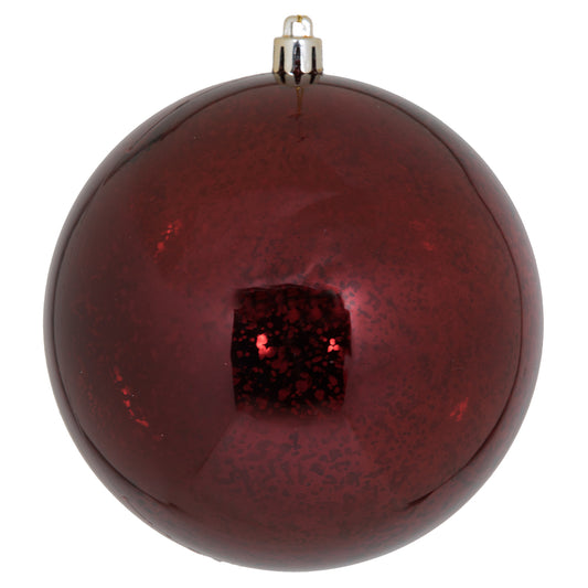 Vickerman 4.75" Burgundy Mercury Ball Ornament 4 per Bag.