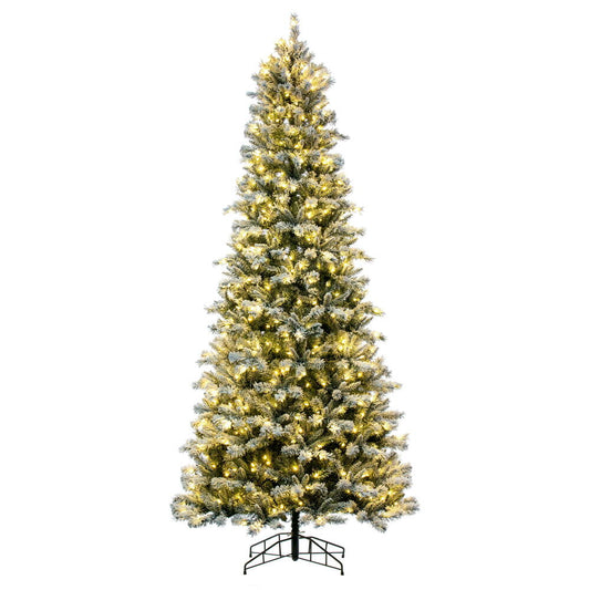 Vickerman 14' x 74" Frosted Glacier Pine Artificial Pre-Lit Christmas Tree with Lightly Frosted Tips
