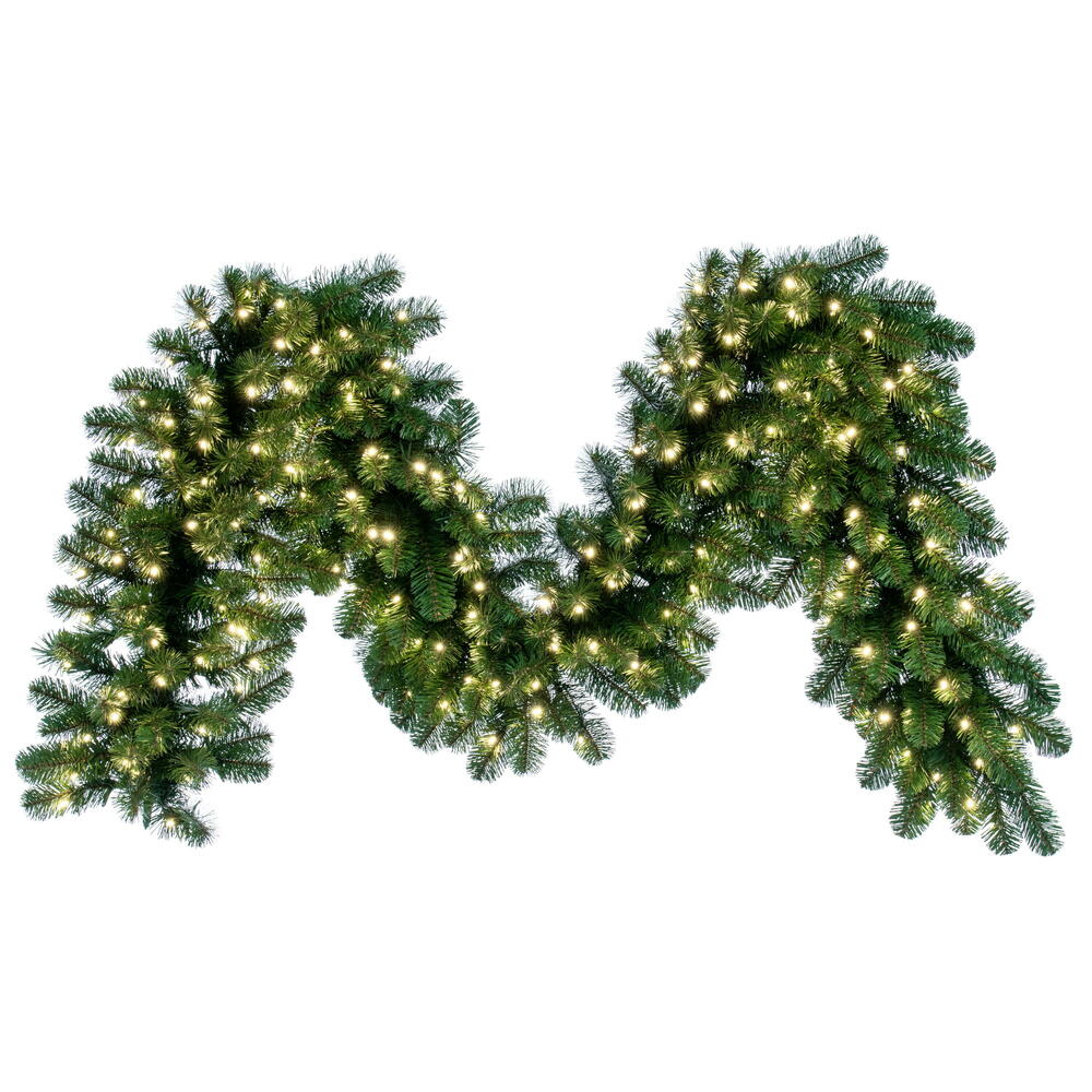 Vickerman 9' x 24" Oregon Fir Artificial Christmas Garland Warm White LED Lights