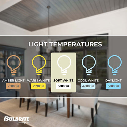 BULBRITE HALOGEN T4 MINI-CANDELABRA SCREW (E11) 75W DIMMABLE LIGHT BULB 2900K/SOFT WHITE 5PK (610076)