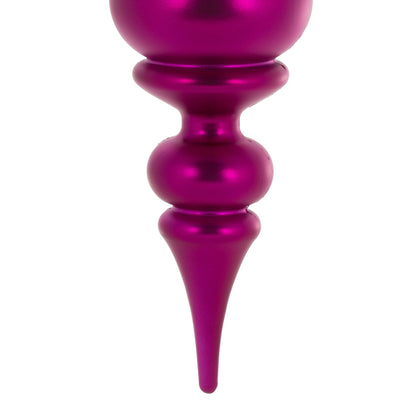 Vickerman 14" Fuchsia Matte Finial Ornament