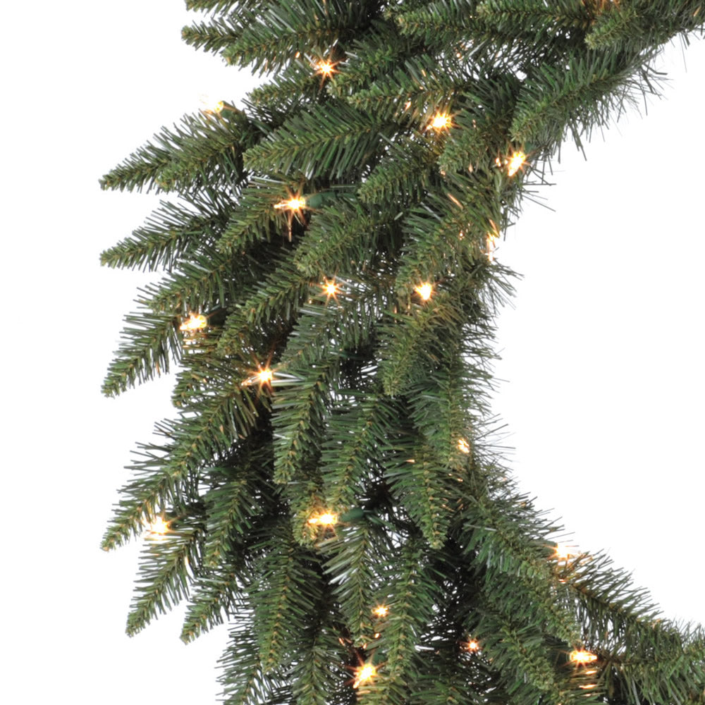 Vickerman 20" Camdon Fir Artificial Christmas Wreath Clear Dura-lit Incandescent Mini Lights