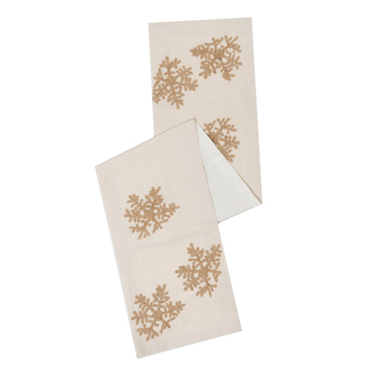 Vickerman Decorative 14" x 90" Falling Flakes Table Runner