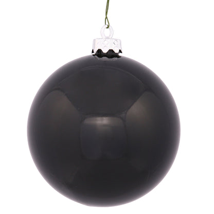 Vickerman 8" Black Shiny Ball Ornament