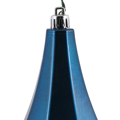 Vickerman 8" Blue Candy Finish Diamond Finial Ornament Pack of 2