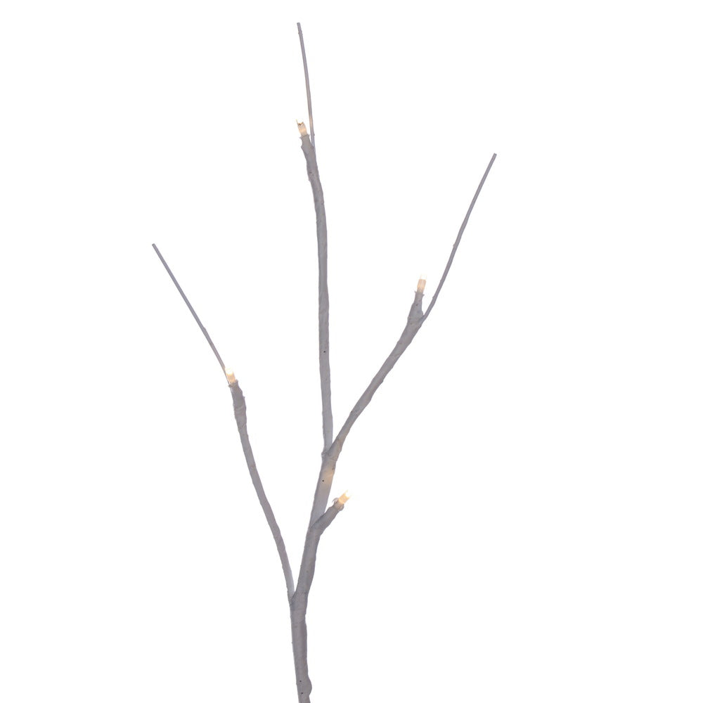Vickerman 30" White Birch Twig Branch Battery Operated Warm White 3mm LED lights 2 per Box.