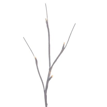 Vickerman 30" White Birch Twig Branch Battery Operated Warm White 3mm LED lights 2 per Box.