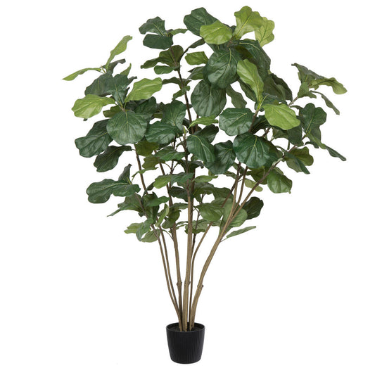 Vickerman 5' Artificial Green Potted Fiddle Tree.