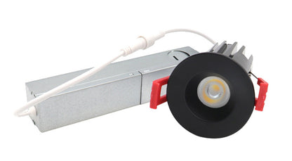 ASD Lighting LED Downlight Round 1inch 7W 120V Triac 2700/3000/3500/4000/5000K Black ETL