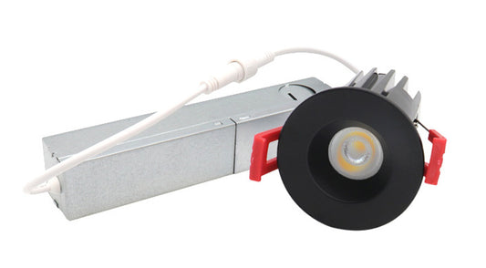 ASD Lighting LED Downlight Round 1inch 7W 120V Triac 2700/3000/3500/4000/5000K Black ETL