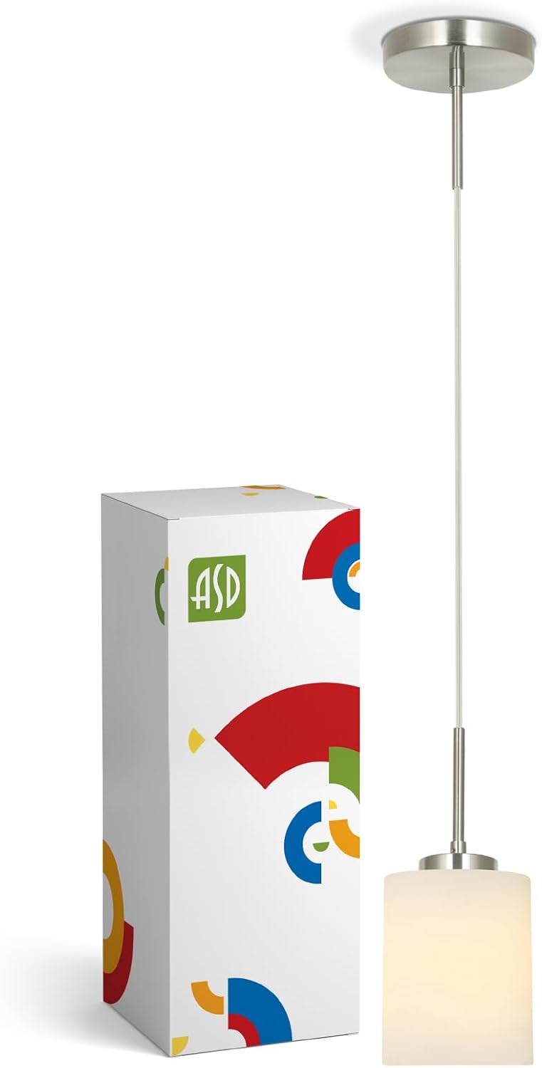 ASD Lighting Mini-Pendant 1xE26 60W 120V Satin Nickel ETL
