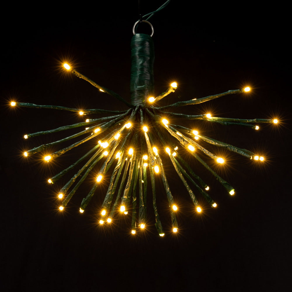 Vickerman 80Lt x 16" Green Starburst Warm White 5mm LED Lights.