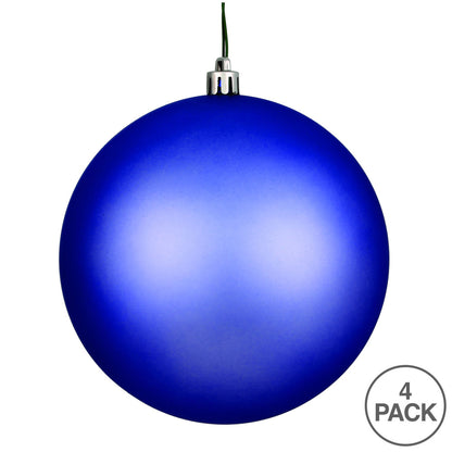 Vickerman 6" Periwinkle Matte Ball Ornament 4 per Bag