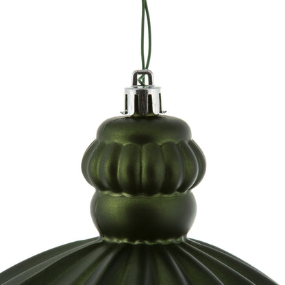 Vickerman 6" Moss Green Matte Onion Drop Christmas Ornament 4 per Bag