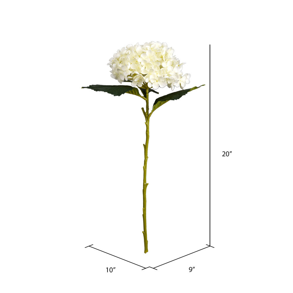 Vickerman 19" Artificial White Hydrangea Spray. Includes 3 sprays per pack.