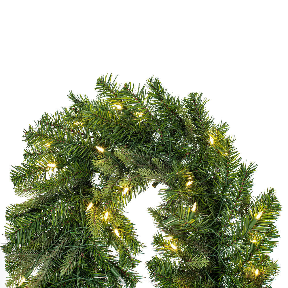 Vickerman 9' x 14" Douglas Fir Artificial Pre-Lit Garland with Dura-Lit® Warm White LED Mini Lights.