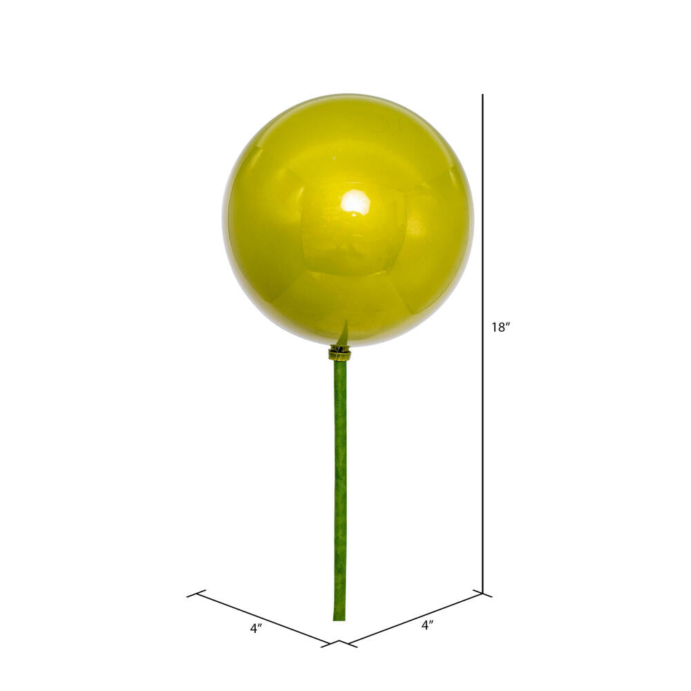 Vickerman 4" x 18" Lime Pearl Ball Ornament Stick 6 per bag.