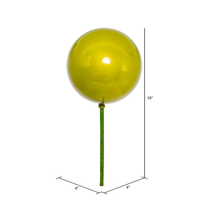 Vickerman 4" x 18" Lime Pearl Ball Ornament Stick 6 per bag.