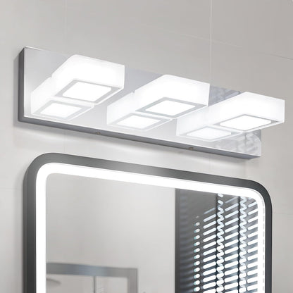 ASD Lighting LED Vanity 3-light 15W 120V with rotatable heads CCT Selectable 2700/3000/4000/5000/6000K Dimmable Chrome ETL