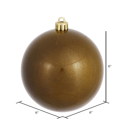 Vickerman 6" Olive Candy Ball Ornament 4 per Bag