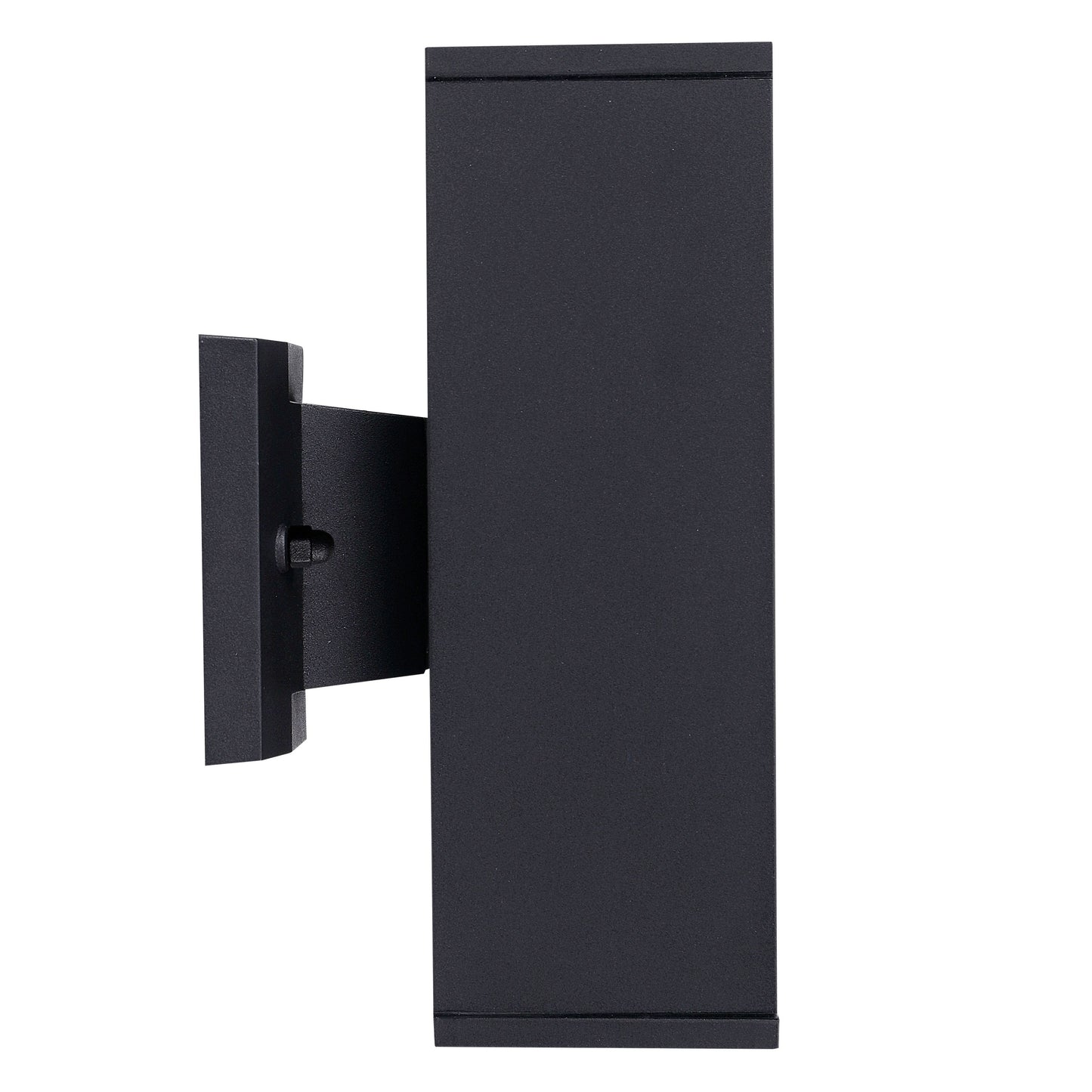 ASD Lighting BULB Square Outdoor Wall Cylinder, Up and Downlight Fixture, 120V, 40W Max, 11.81", 50°, Black Finish