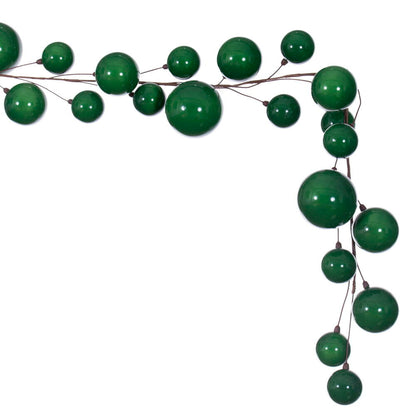 Vickerman 10' Green Pearl Branch Ball Wire Garland.
