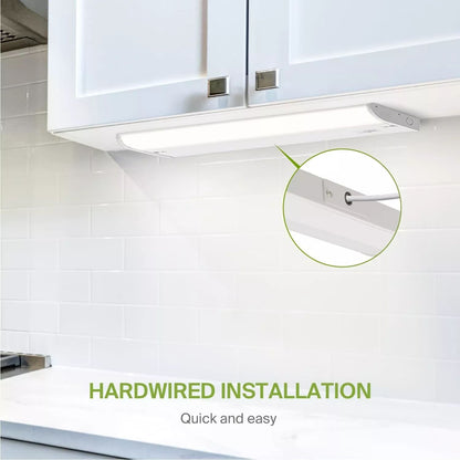 ASD Lighting LED Under Cabinet Bullnose 32" 16W 120V Dimmable CCT Selectable 3000/4000/5000K Hardwired, On/Off Switch, White ETL Energy Star