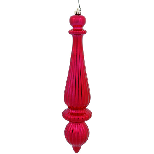 Vickerman 14" Red Matte Finial Drop Ornament Pack of 2