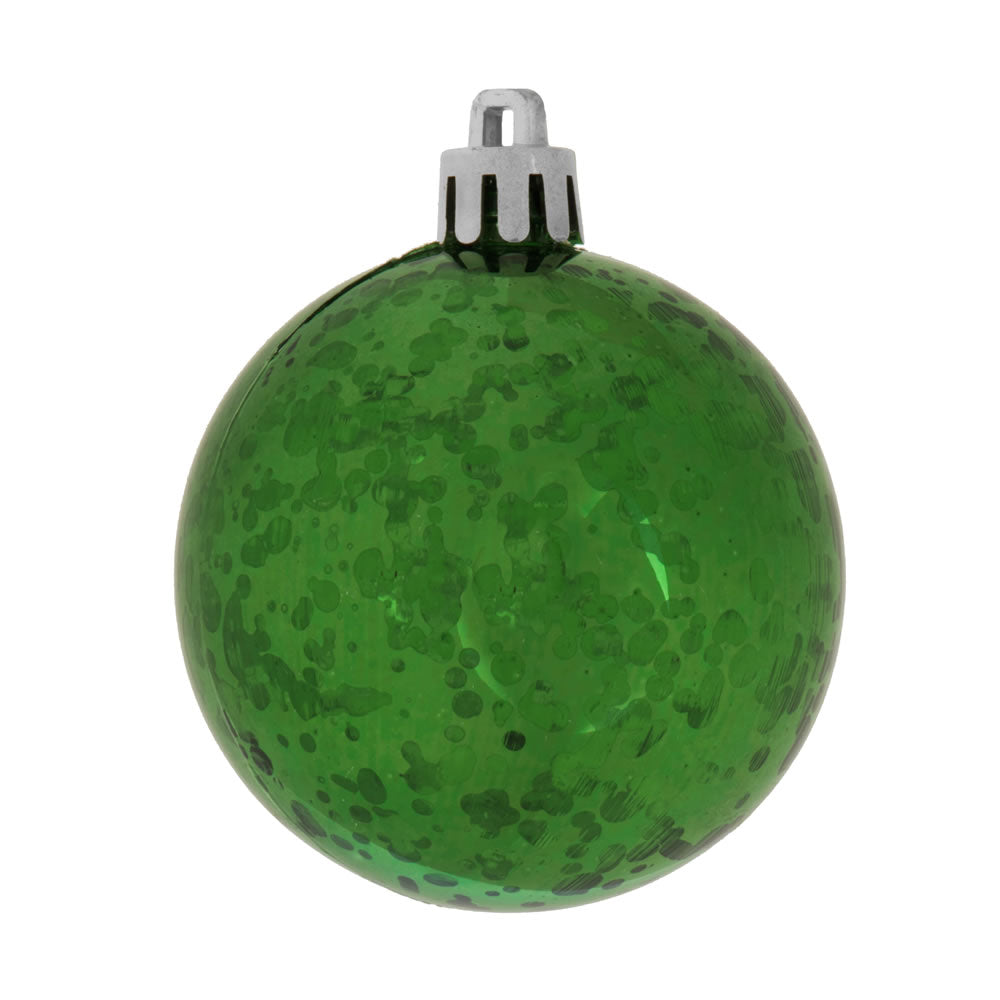 Vickerman 4" Emerald Shiny Mercury Ball Ornament 6 per Bag