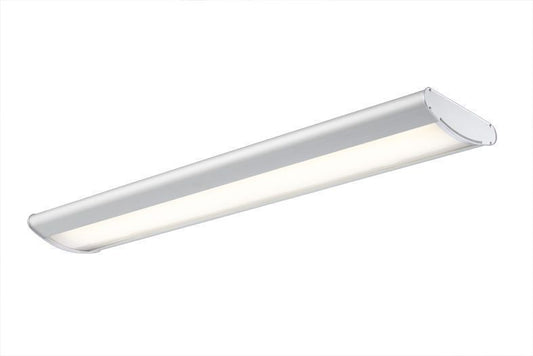 Westgate LED Parabolic Suspended Down Light, 120~277V, Commercial Indoor Lighting, 40W, 4600 Lumens, 4000K, White Finish, 0~10V Dimmable