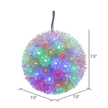 Vickerman 7.5" Starlight Sphere Christmas Ornament with 100 Multi-Colored Wide Angle LED Lights