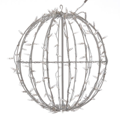 Vickerman 180Lt x 20" Fold Pure White LED Jumbo Hanging Sphere.