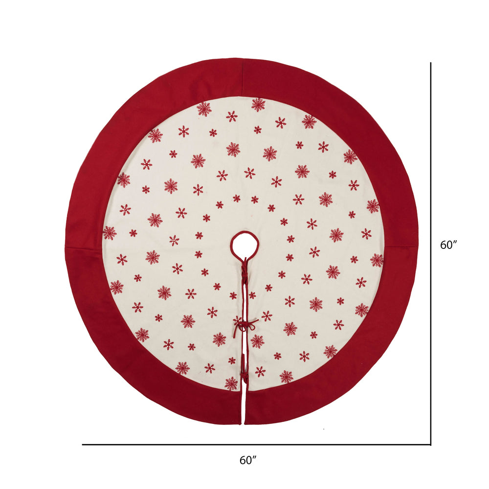 Vickerman Decorative 60" Let It Snow Collection Christmas Tree Skirt