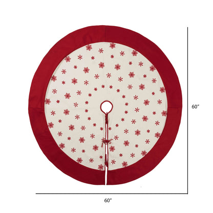 Vickerman Decorative 60" Let It Snow Collection Christmas Tree Skirt