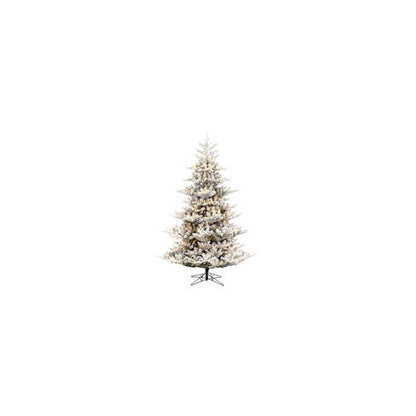 Vickerman 10' x 70" Flocked Hudson Fraser Fir Artificial Christmas Tree LED Warm White Lights