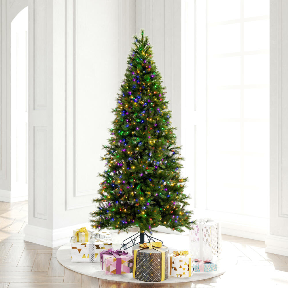 Vickerman 7.5' x 46" Jackson Pine Artificial Pre-Lit Christmas Tree Multi-Colored Lights.