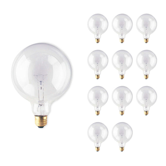 BULBRITE INCANDESCENT G40 MEDIUM SCREW (E26) 60W DIMMABLE LIGHT BULB 2700K/WARM WHITE 12PK (351060)