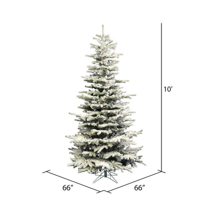Vickerman 10' Flocked Sierra Fir Slim Artificial Christmas Tree Unlit