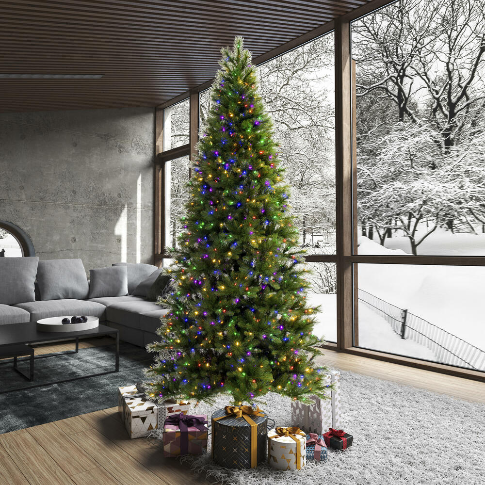 Vickerman 9' x 51" Jackson Pine Artificial Pre-Lit Christmas Tree Multi-Colored Lights.