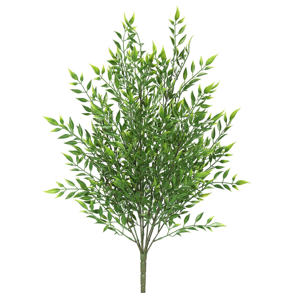 Vickerman 20" Artificial Green Mini Bamboo Bush.ve container. Includes 2 pieces per pack Pack of 2