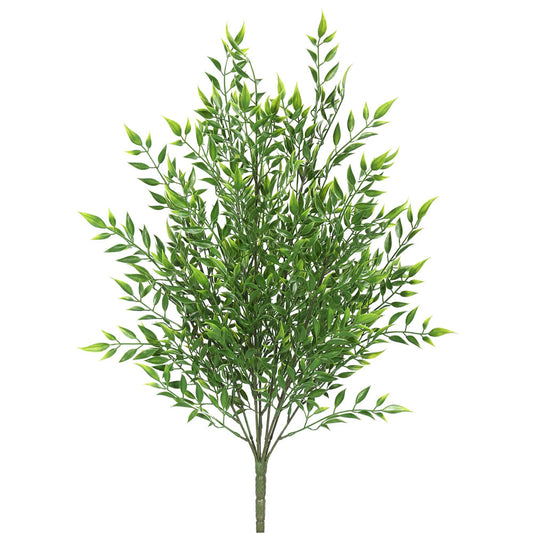 Vickerman 20" Artificial Green Mini Bamboo Bush.ve container. Includes 2 pieces per pack Pack of 2