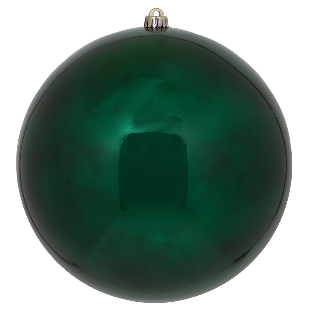 Vickerman 4.75" Midnight Green Shiny Ball Ornament 4 per Bag