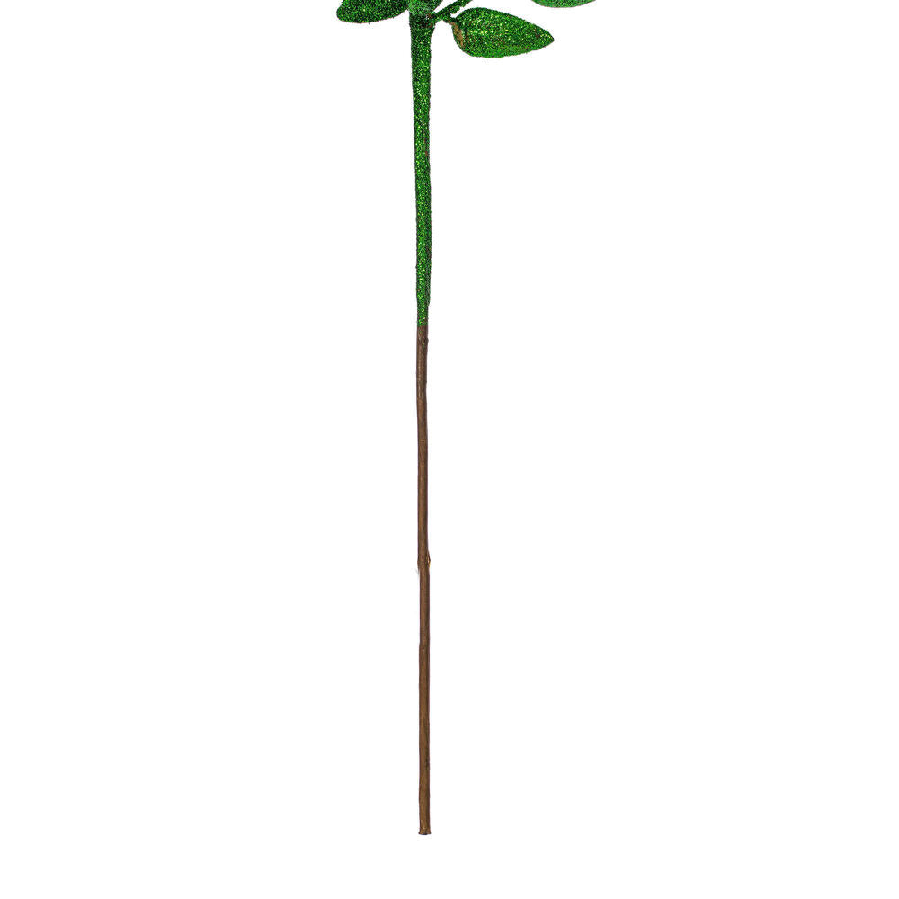 Vickerman 22" Green Glitter Honey Locust Artificial Christmas Spray. Includes 6 sprays per pack.