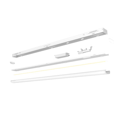 ASD Lighting LED Stairwell Fixture with Q-base 4feet Power Adjustable 25/30/40W 120-277V CCT Selectable 3500/4000/5000K Dimmable White UL DLC Premium