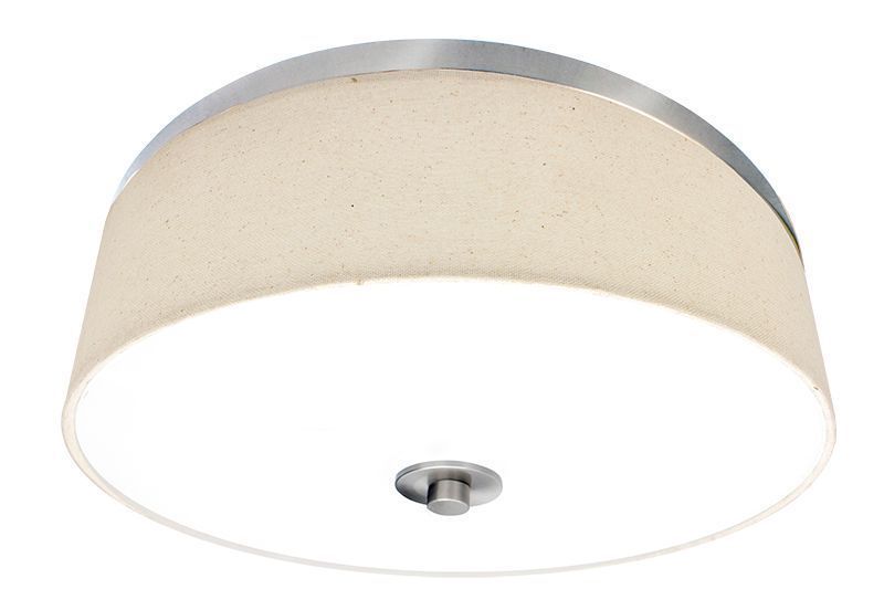 Westgate Integrated LED Fabric Drum 18In 30W 1800 Lumens C90 5Cct 27/30/35/40/50K, Brushed Nickel, Residential Lighting, 35W, 1800 Lumens, 27K/30K/35K/40K/50K, Brushed-Nickel Finish, TRIAC Dimmin