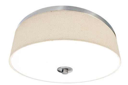 Westgate Integrated LED Fabric Drum 18In 30W 1800 Lumens C90 5Cct 27/30/35/40/50K, Brushed Nickel, Residential Lighting, 35W, 1800 Lumens, 27K/30K/35K/40K/50K, Brushed-Nickel Finish, TRIAC Dimmin