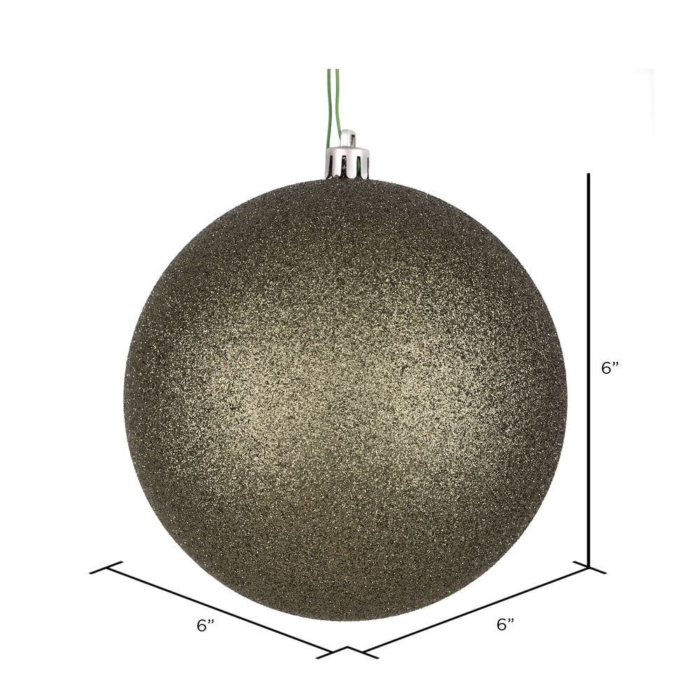 Vickerman 6" Wrought Iron Glitter Ball Ornament 4 per Bag