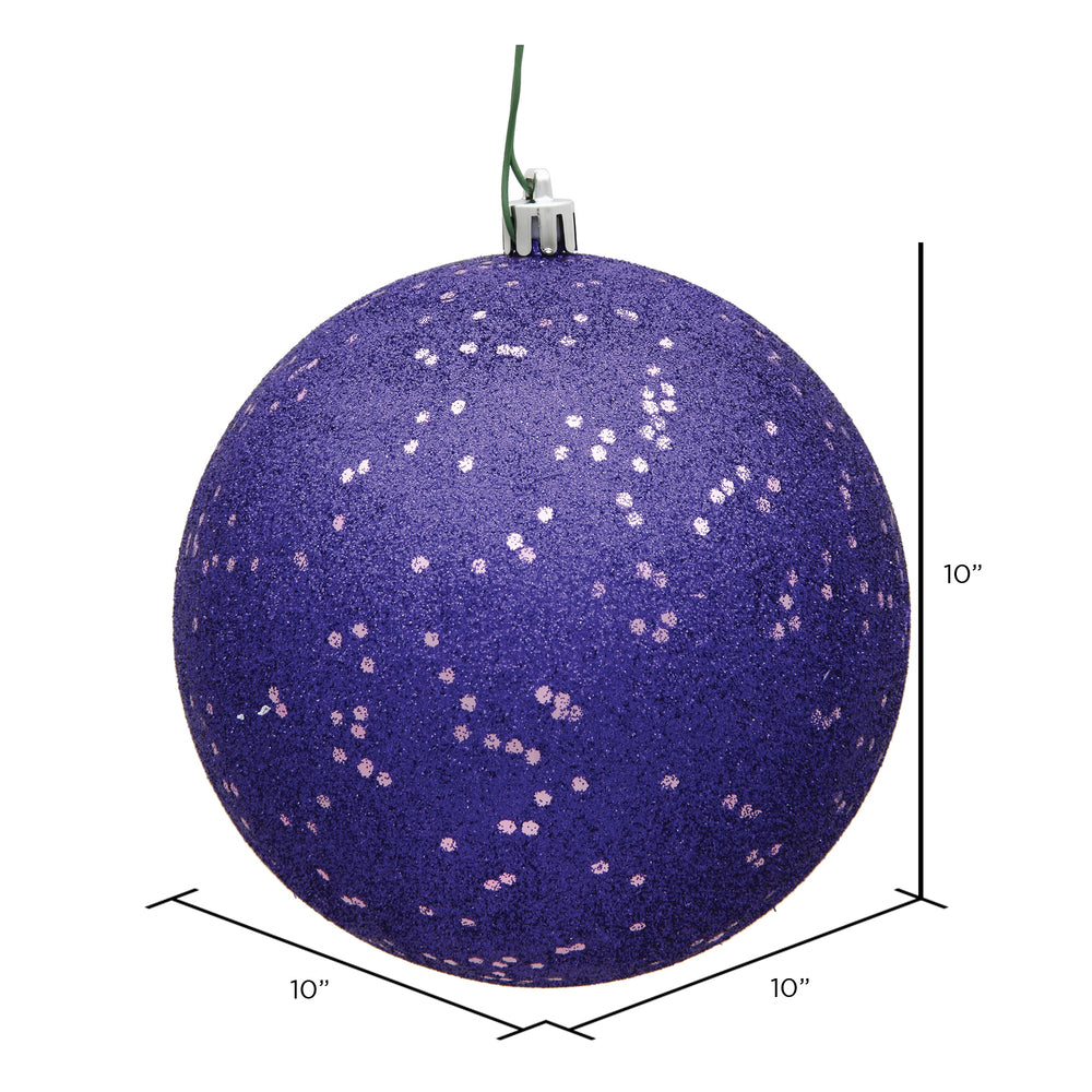 Vickerman 10" Purple Sequin Ball Ornament